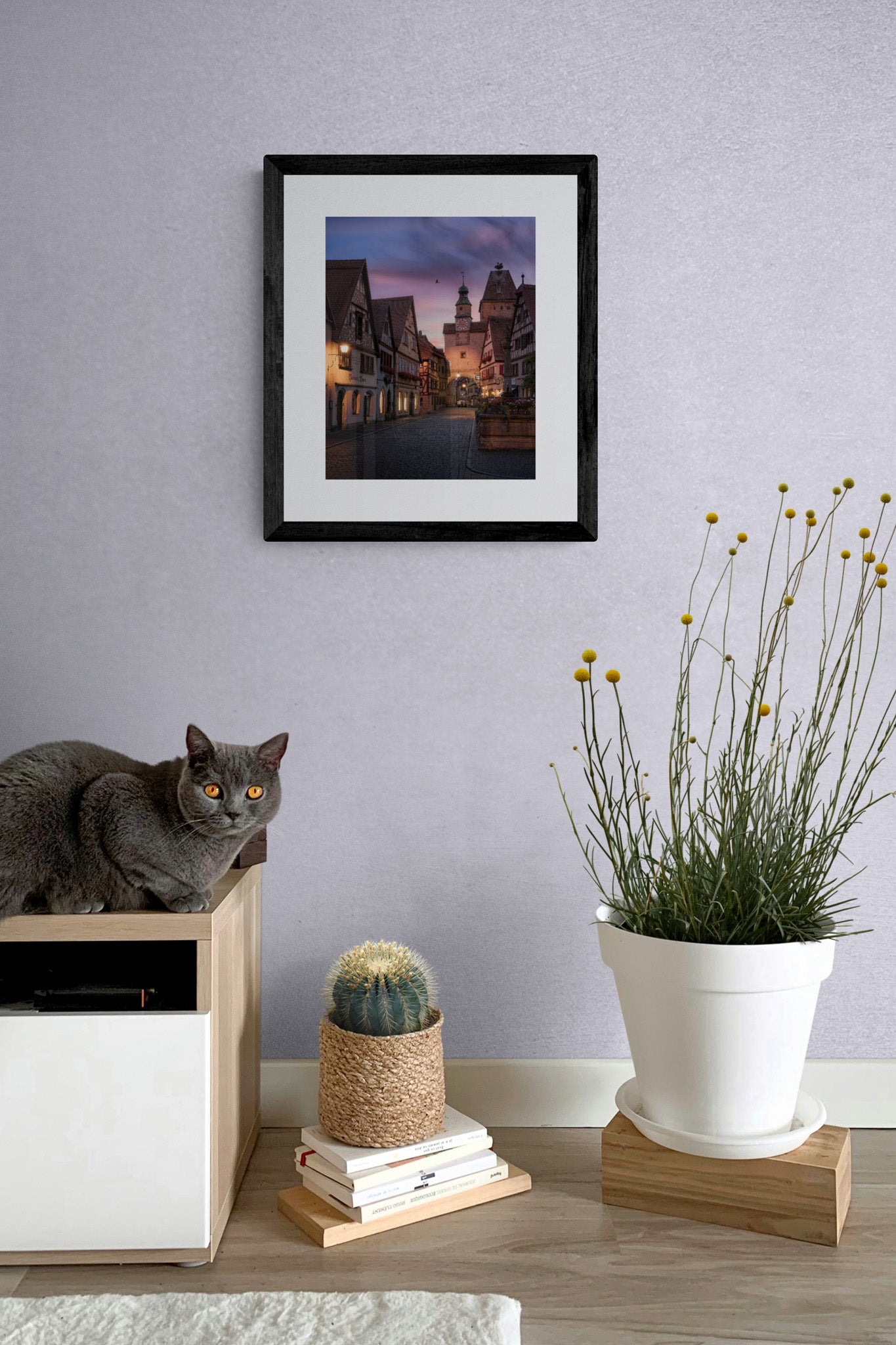 Image Title: Daddy is coming Photographer: Marcus Danz Location: Rothenburg ob der Tauber, Germany Image description: Beautiful sunset view of the Markus Tower n the romantic town of Rothenburg ob der Tauber. High quality Fine Art print up to 36 inch / around 90 centimeters on Hahnemühle paper available. Small variant in living room.