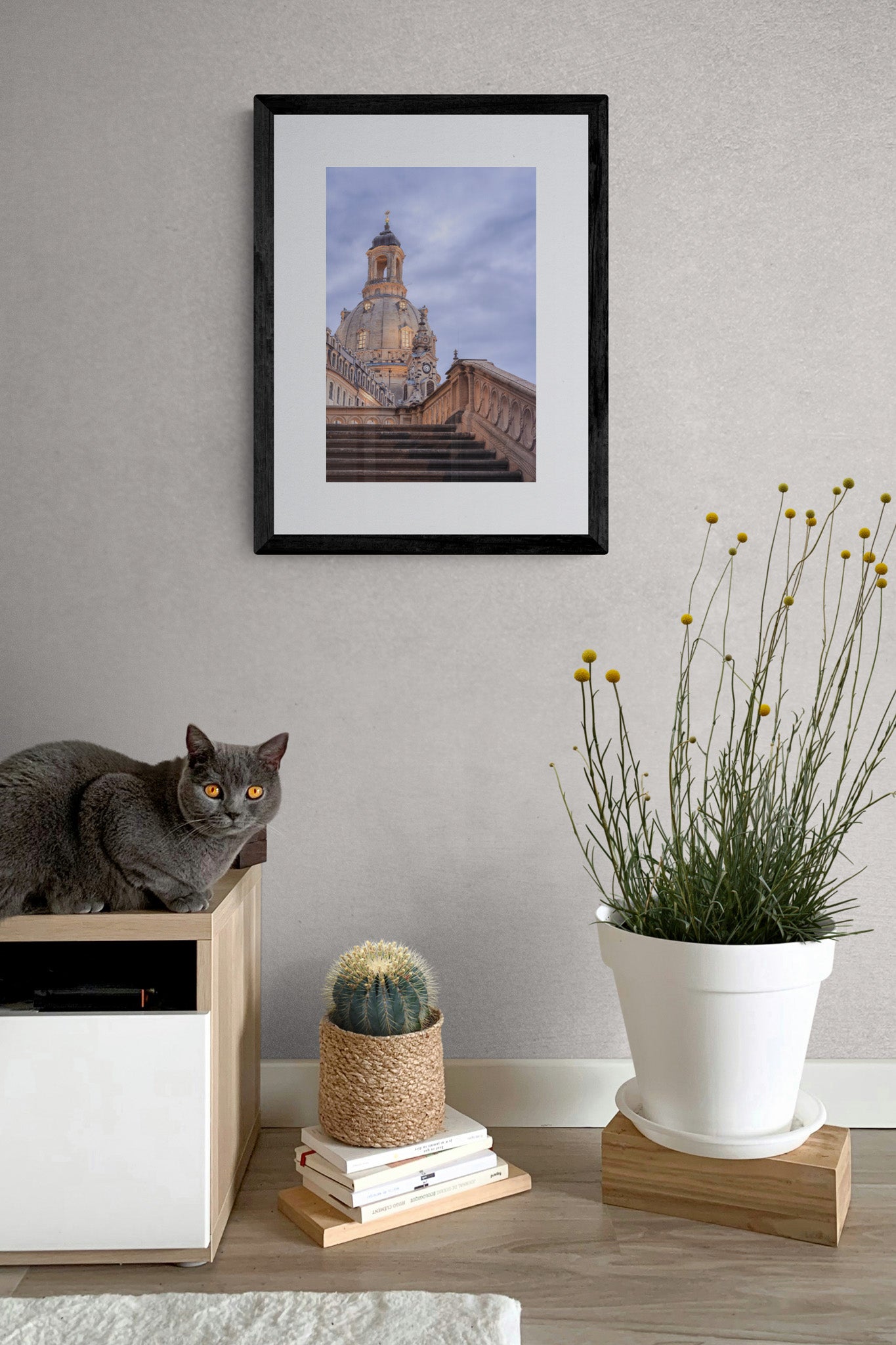 Image Title: Stairway to Heaven Photographer: Marcus Danz Location: Dresden, Germany Image description: In the dawning twilight of this summer evening, the illuminated sandstone of Dresden's "Frauenkirche“ contrasts wonderfully with the blue shades of the sky. High quality Fine Art print up to 36 inch / around 90 centimeters on Hahnemühle paper available. Small variant in living room.