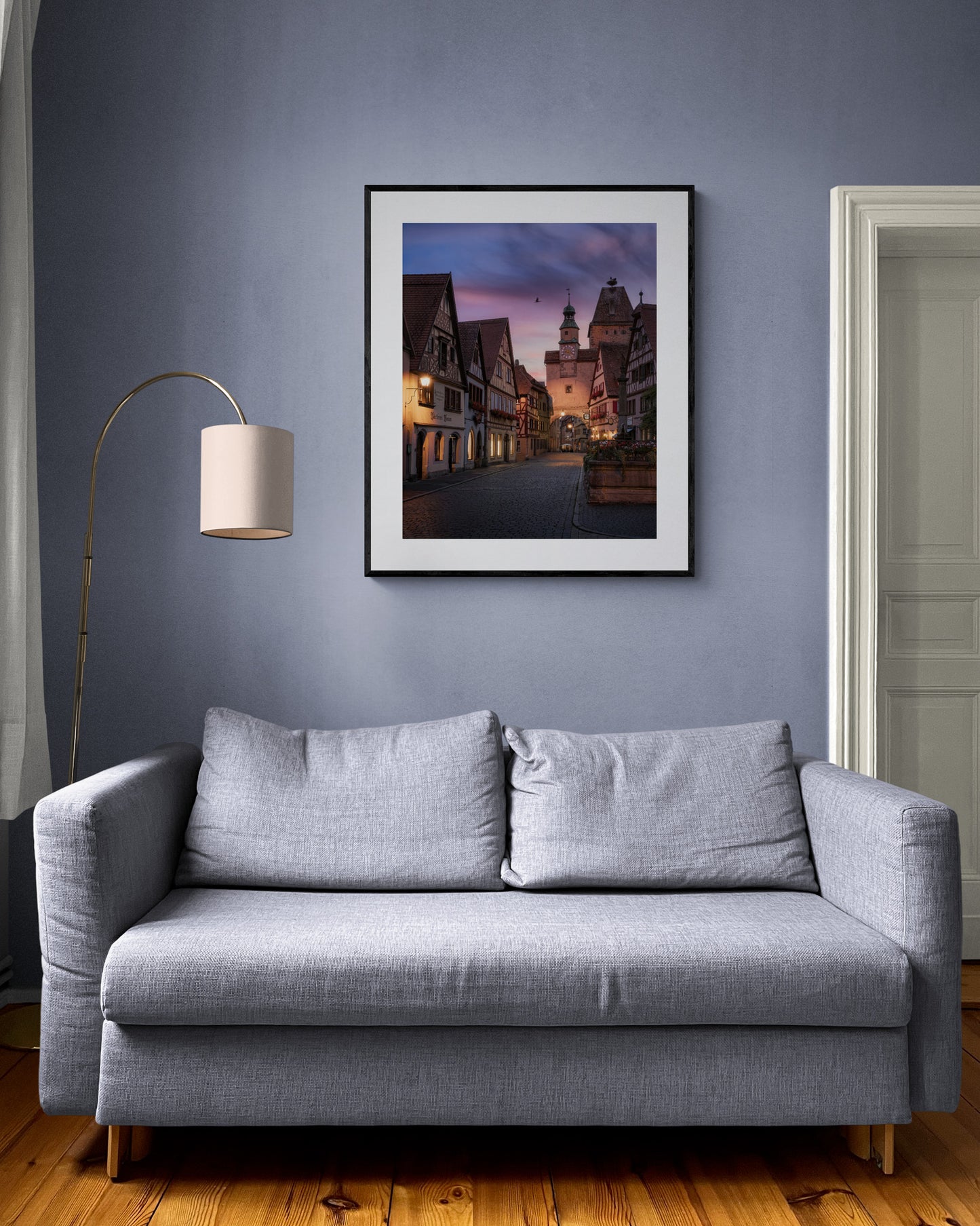 Image Title: Daddy is coming Photographer: Marcus Danz Location: Rothenburg ob der Tauber, Germany  Image description: Beautiful sunset view of the Markus Tower n the romantic town of Rothenburg ob der Tauber. High quality Fine Art print up to 36 inch / around 90 centimeters on Hahnemühle paper available. Large variant in living room.