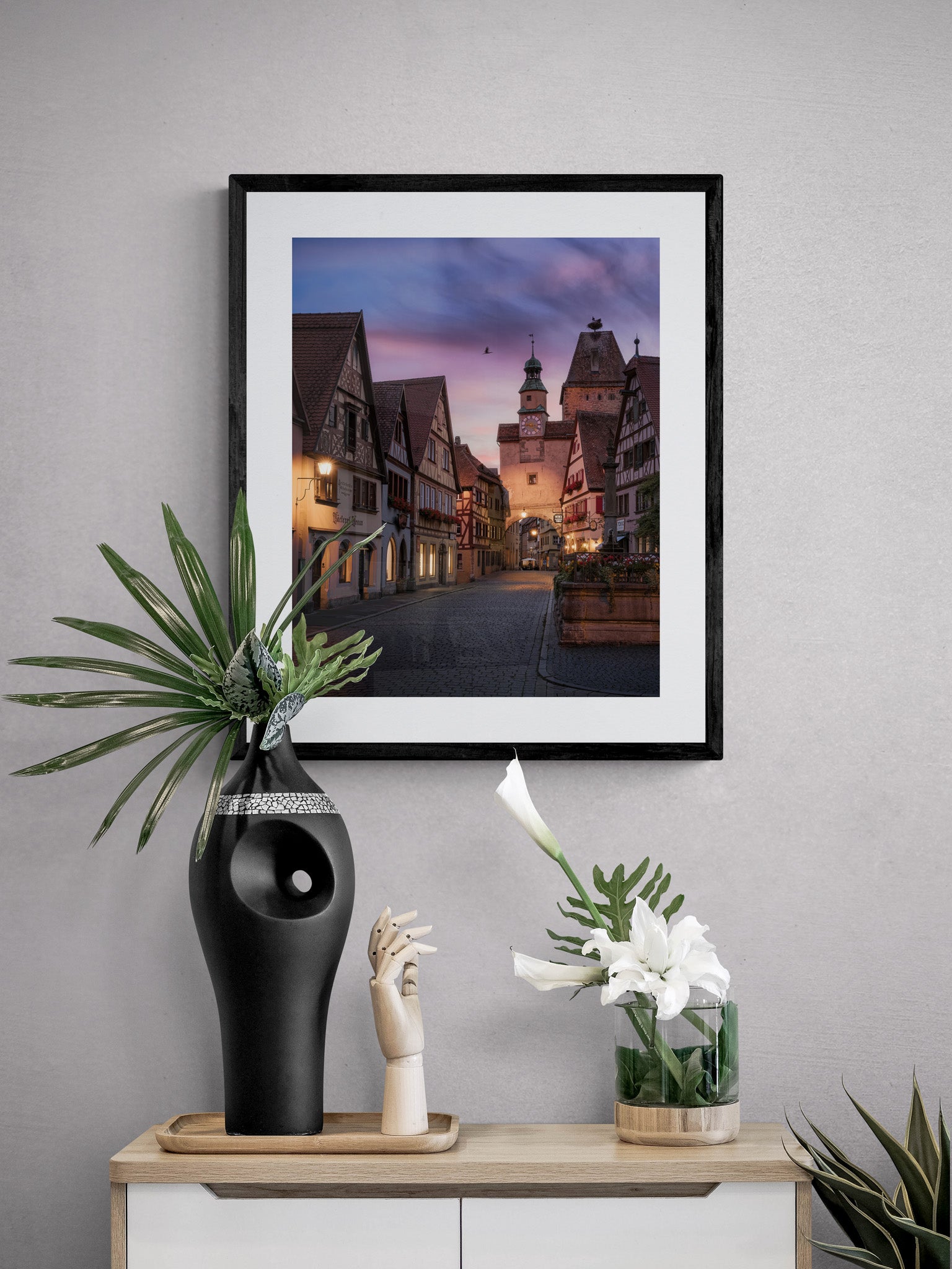 Image Title: Daddy is coming Photographer: Marcus Danz Location: Rothenburg ob der Tauber, Germany  Image description: Beautiful sunset view of the Markus Tower n the romantic town of Rothenburg ob der Tauber. High quality Fine Art print up to 36 inch / around 90 centimeters on Hahnemühle paper available. Medium variant over sideboard.