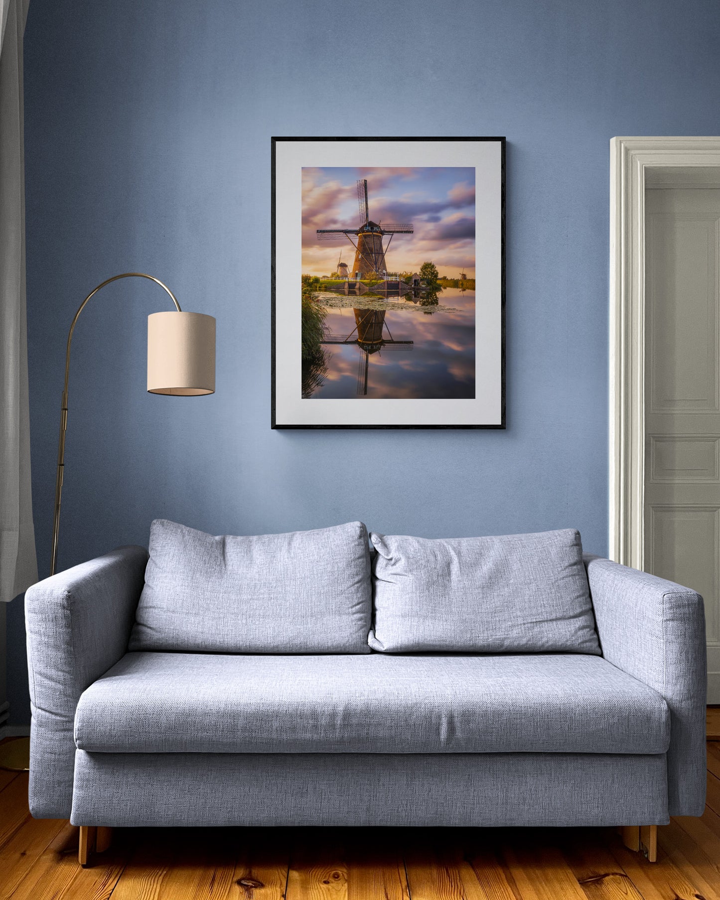 Image Title: Golden Irony Photographer: Marcus Danz Location: Kinderdijk, Netherlands Image description: The iconic windmills in Kinderdijk (Netherlands) present themselves in the warm light of the sunset. High quality Fine Art print up to 36 inch / around 90 centimeters on Hahnemühle paper available. Large variant in living room.