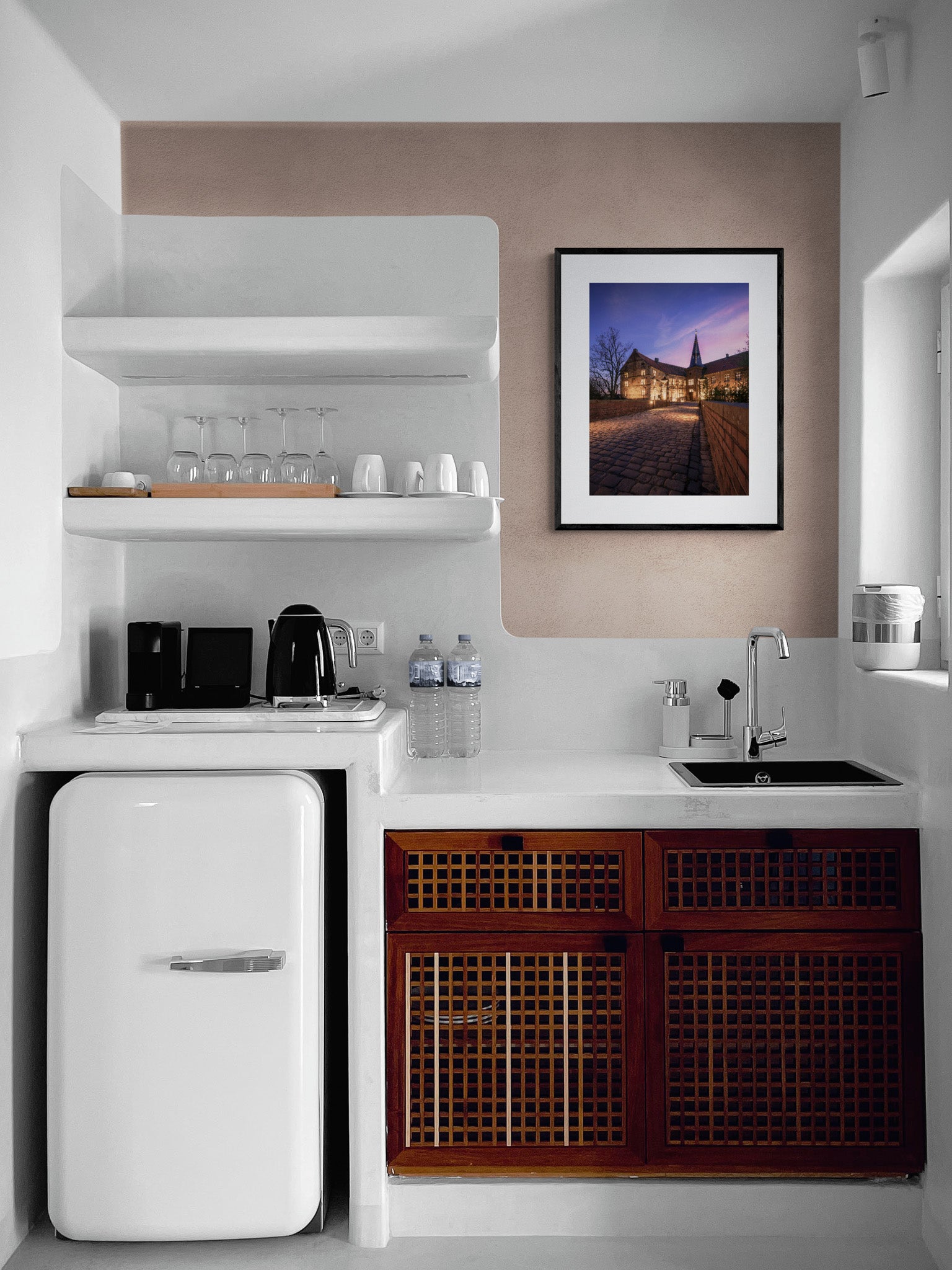 Image Title: Light the Castle Photographer: Marcus Danz Location: Lüdinghausen, Germany Image description: Lüdinghausen Castle is beautifully illuminated on this mild spring evening. High quality Fine Art print up to 36 inch / around 90 centimeters on Hahnemühle paper available. Medium variant in kitchen.