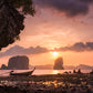 Image Title: Low Tide at Sunset Photographer: Marcus Danz Location: Ko Phak Bia, Thailand  Image description: A wonderful view of Thailand's breathtaking coastal landscape and a longtail boat at sunset. High quality Fine Art print up to 36 inch / around 90 centimeters on Hahnemühle paper available.