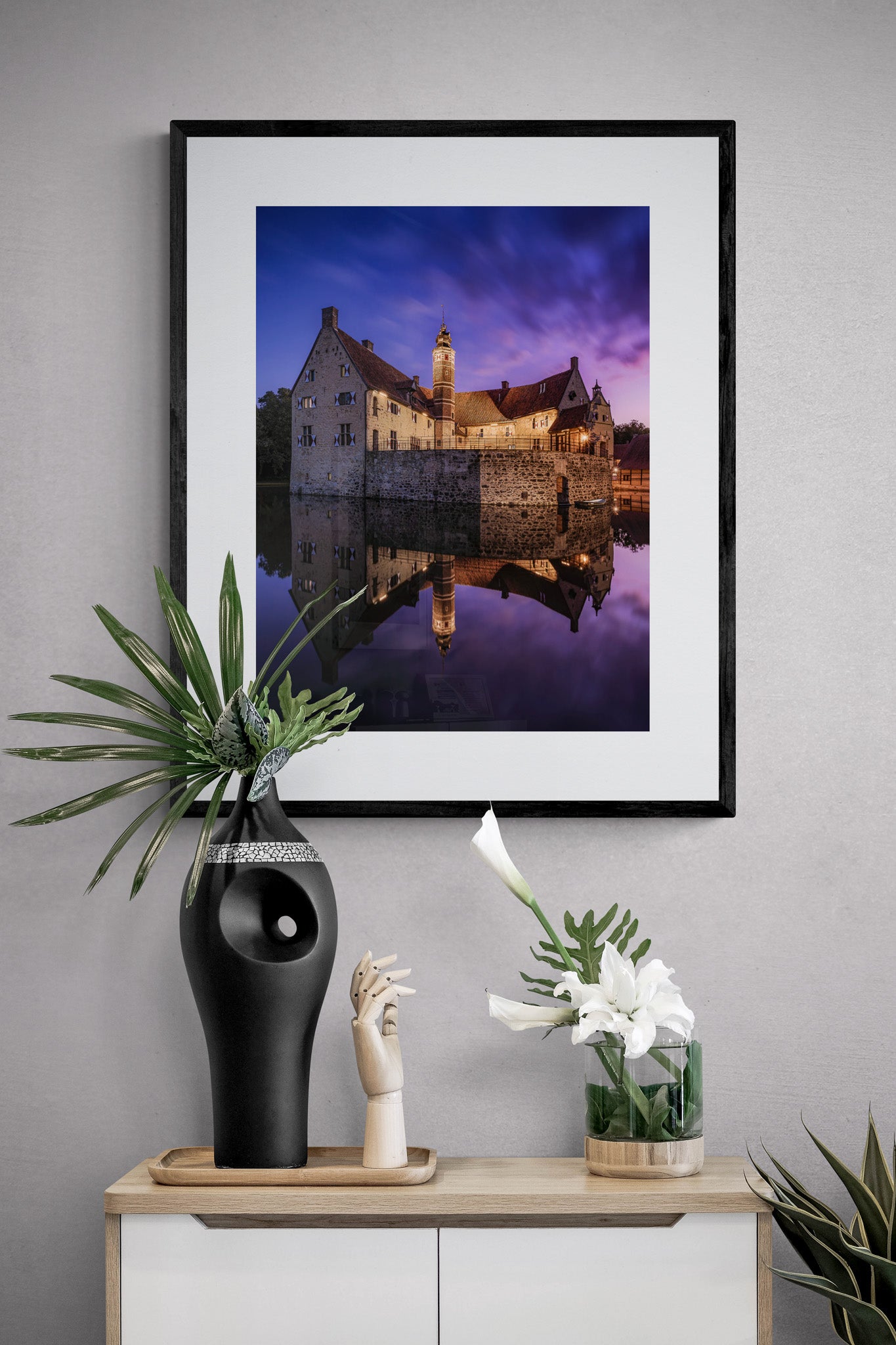 Image Title: Time flies by Photographer: Marcus Danz Location: Lüdinghausen, Germany Image description: Vischering Castle, my home town‘s medieval jewel, shines in all its beauty on this perfect summer evening shortly after sunset. High quality Fine Art print up to 36 inch / around 90 centimeters on Hahnemühle paper available. Medium variant over sideboard.