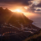 Image Title: The Taganana Twist Photographer: Marcus Danz Location: Tenerife, Spain Image description: Accompanied by the spectacular sunset at the peaks of the Anaga Mountains, the lights of the village of Taganana come to life. High quality Fine Art print up to 36 inch / around 90 centimeters on Hahnemühle paper available.