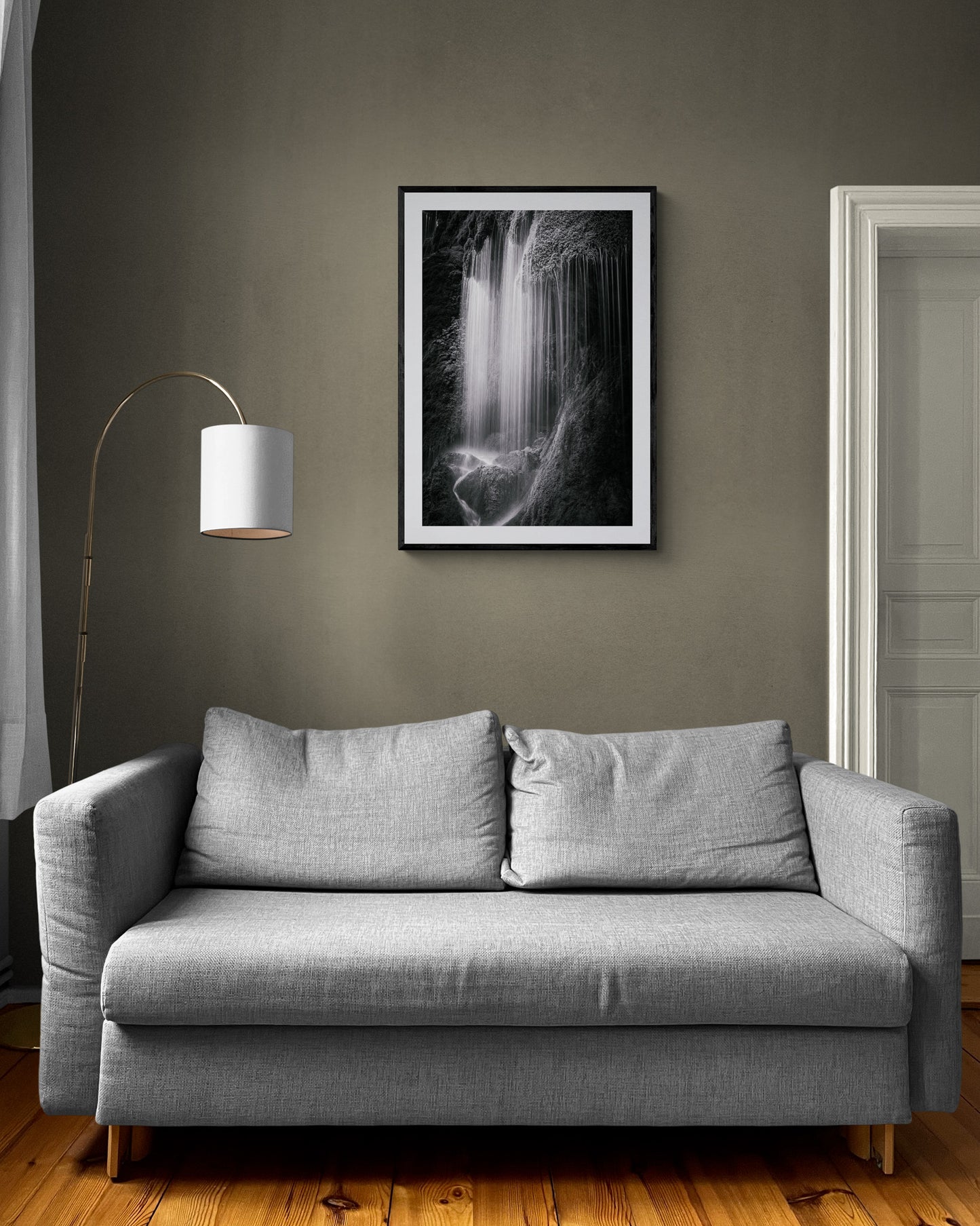 Image Title: Veil of Water Photographer: Marcus Danz Location: Wildsteig, Germany Image description: Fanned out by the moss growth, this waterfall (Schleierfälle) conjures up a gentle veil that seems to be made of precious silk threads. High quality Fine Art print up to 36 inch / around 90 centimeters on Hahnemühle paper available. Large variant in living room.